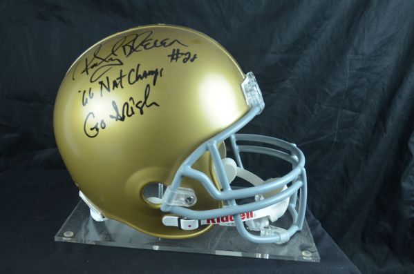 Rocky Bleier Autographed & Inscribed Notre Dame Full Size Helmet