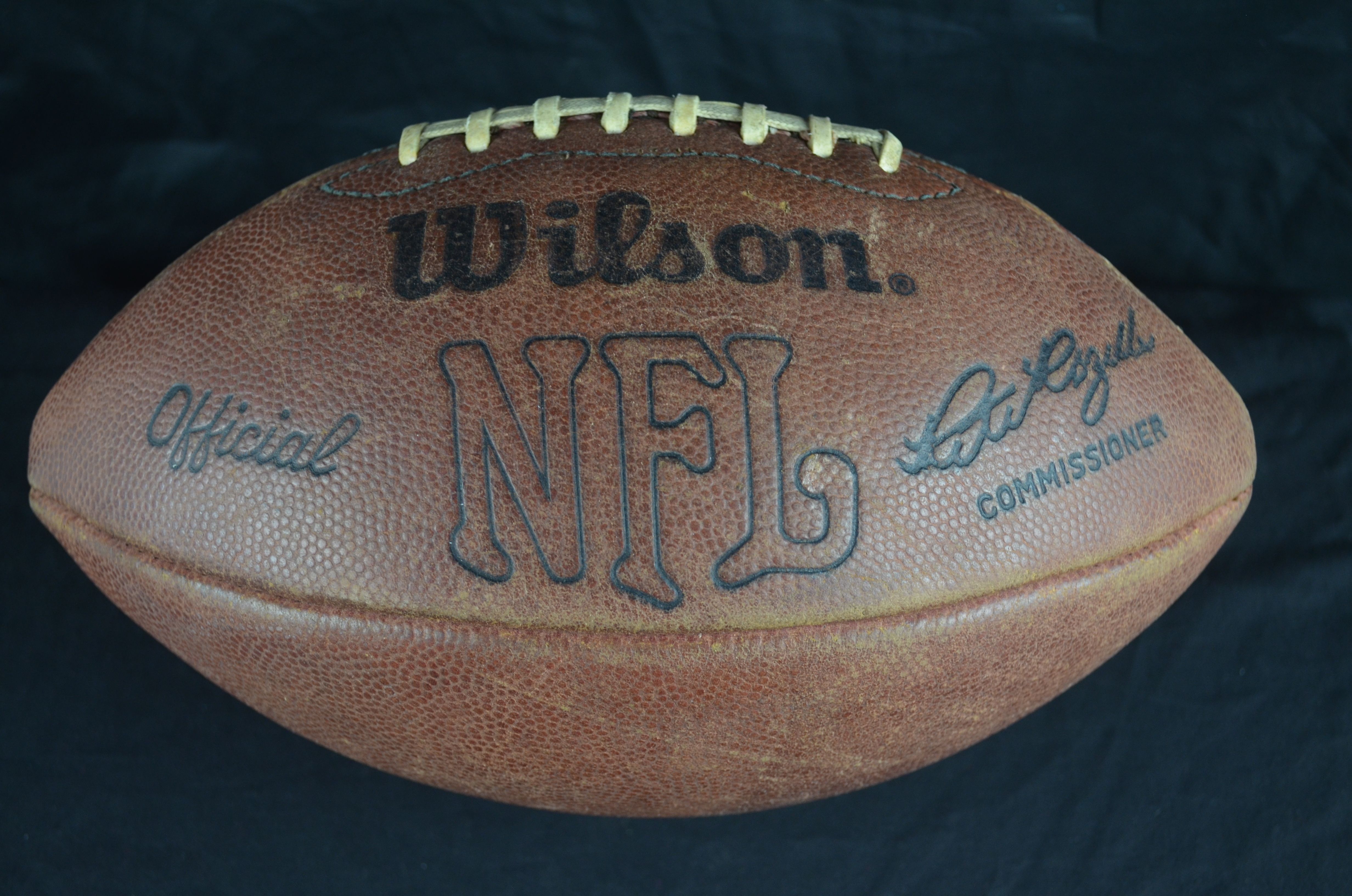 Vintage 1980s Official Wilson NFL Pete Rozelle On Field Football