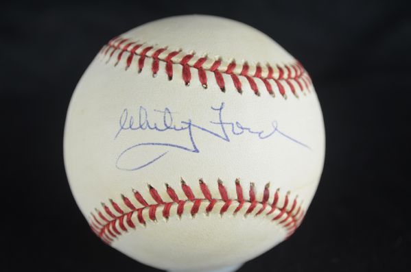 Whitey Ford Autographed Baseball