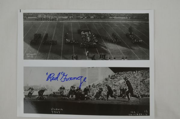 Red Grange & Bronko Nagurski Lot of 2 Autographed 8x10 Photos