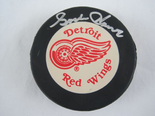 Gordie Howe Autographed Hockey Puck