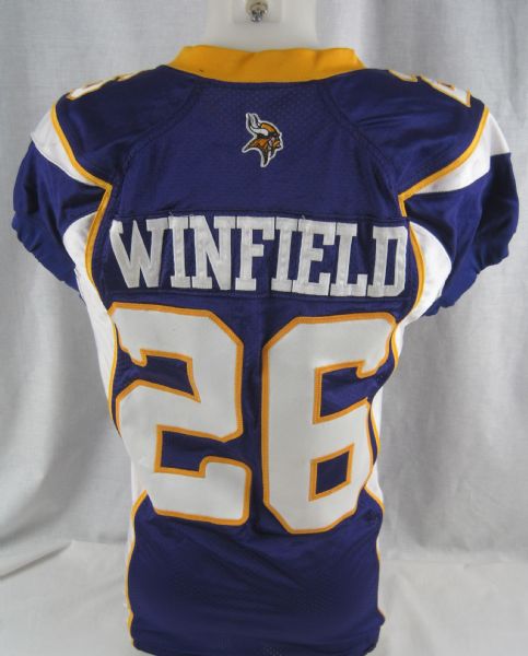 Antoine Winfield 2009 Minnesota Vikings Professional Model Jersey w/Heavy Use vs. Bengals