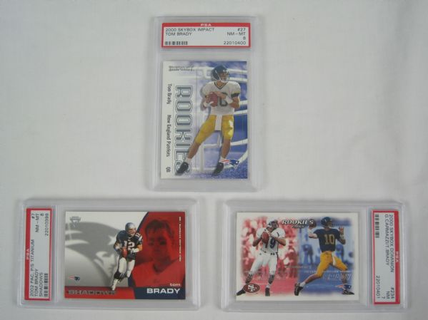 Tom Brady 2000 Graded Rookie Card Collection