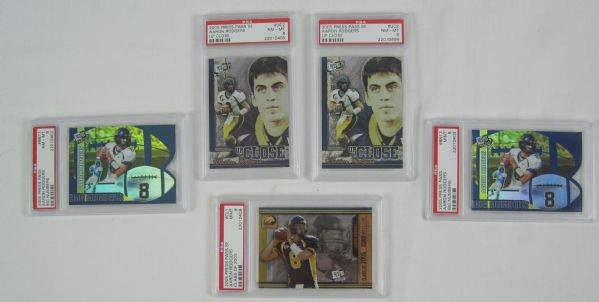 Aaron Rodgers 2005 PSA Graded Rookie Card Collection