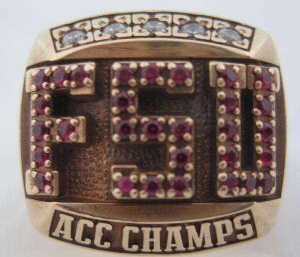 John McDonald 1996 FSU Seminoles ACC Champions 10K Gold Football Ring 