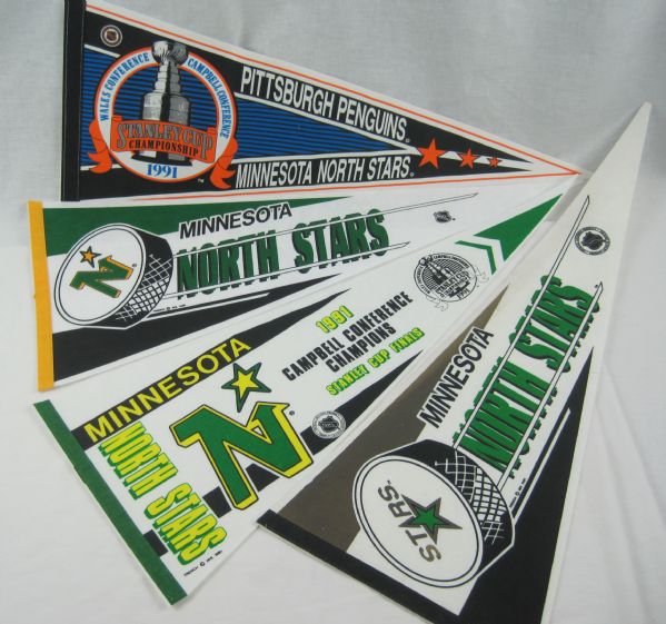 Minnesota North Stars Lot of 4 Vintage Pennants