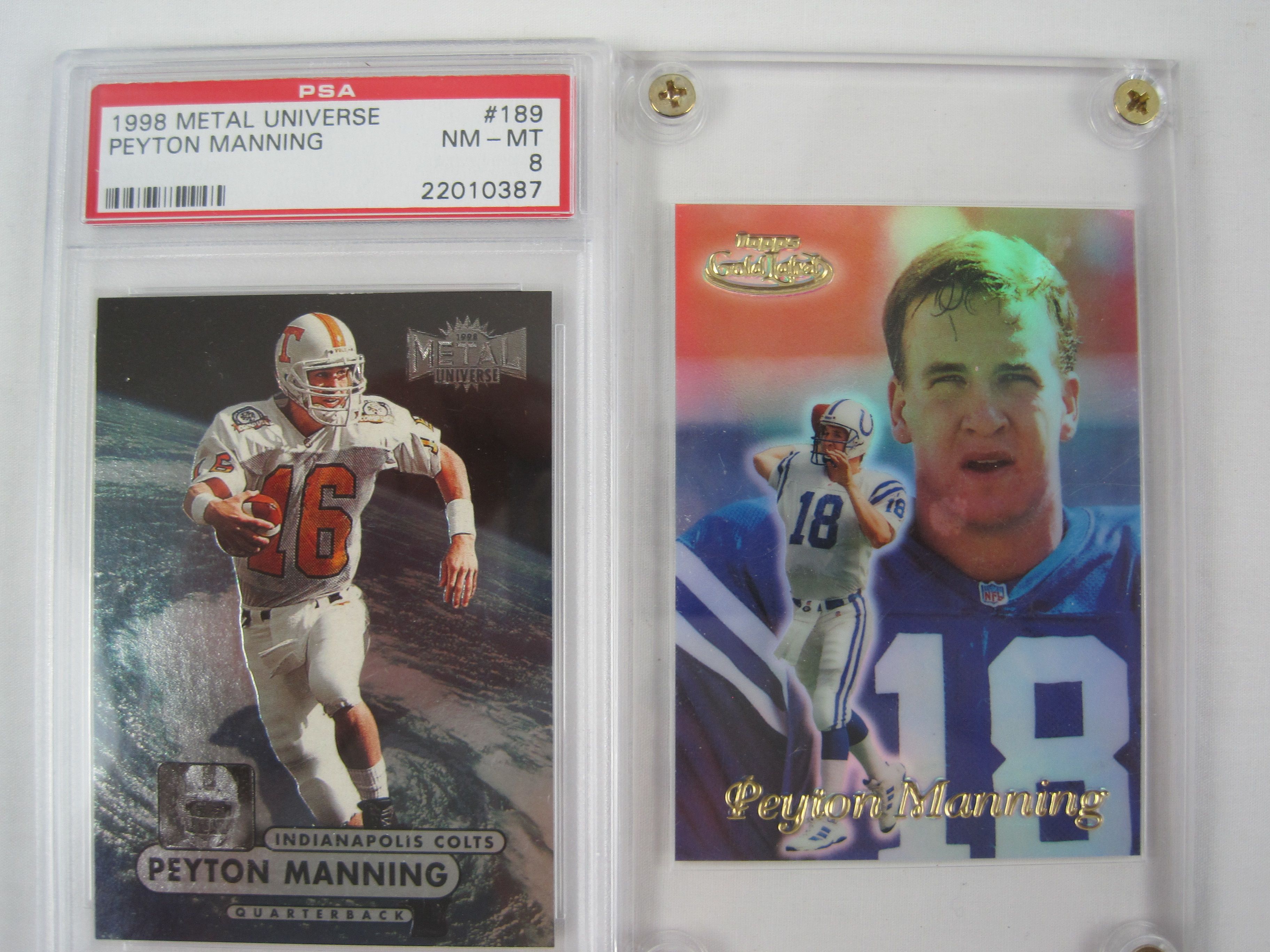 Lot Detail - Peyton Manning 1998 Rookie Card Collection PSA 8