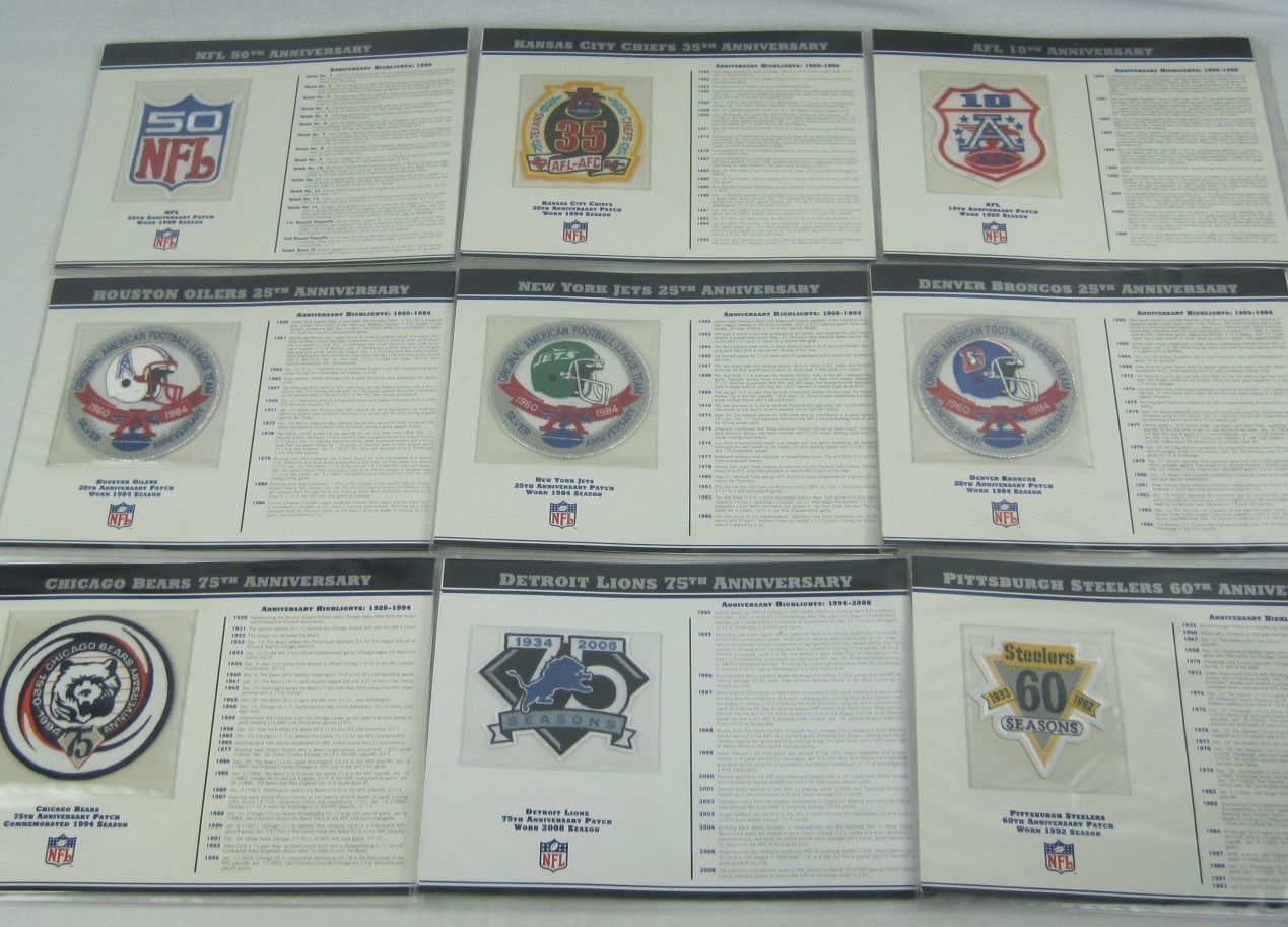 Philadelphia Eagles 60th Anniversary Patch Stat Card Official Willabee &  Ward