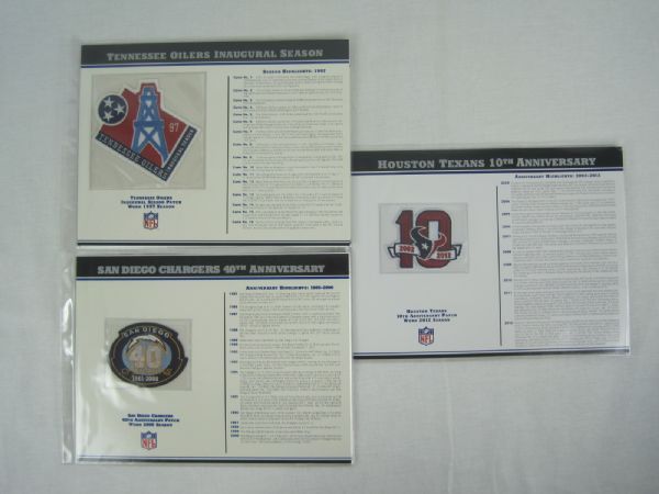 Lot Detail - Official NFL Anniversary Willabee & Ward 71 Patch Collection