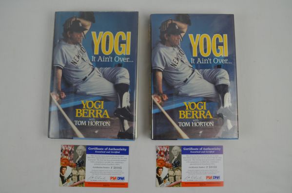 Yogi Berra Lot of 2 Autographed Books