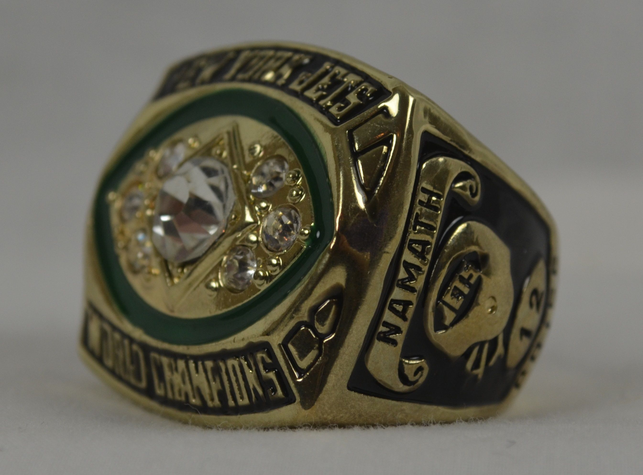 Lot Detail - Joe Namath 1968 AFL World Champoinship Replica Ring