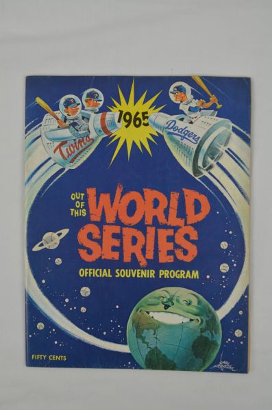 Los Angeles Dodgers vs. Minnesota Twins 1965 World Series Program