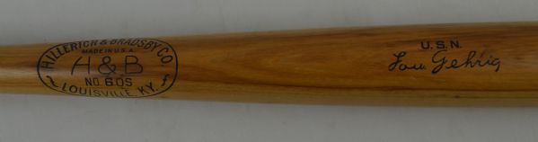 Lou Gehrig Vintage Louisville Slugger Store Model Bat