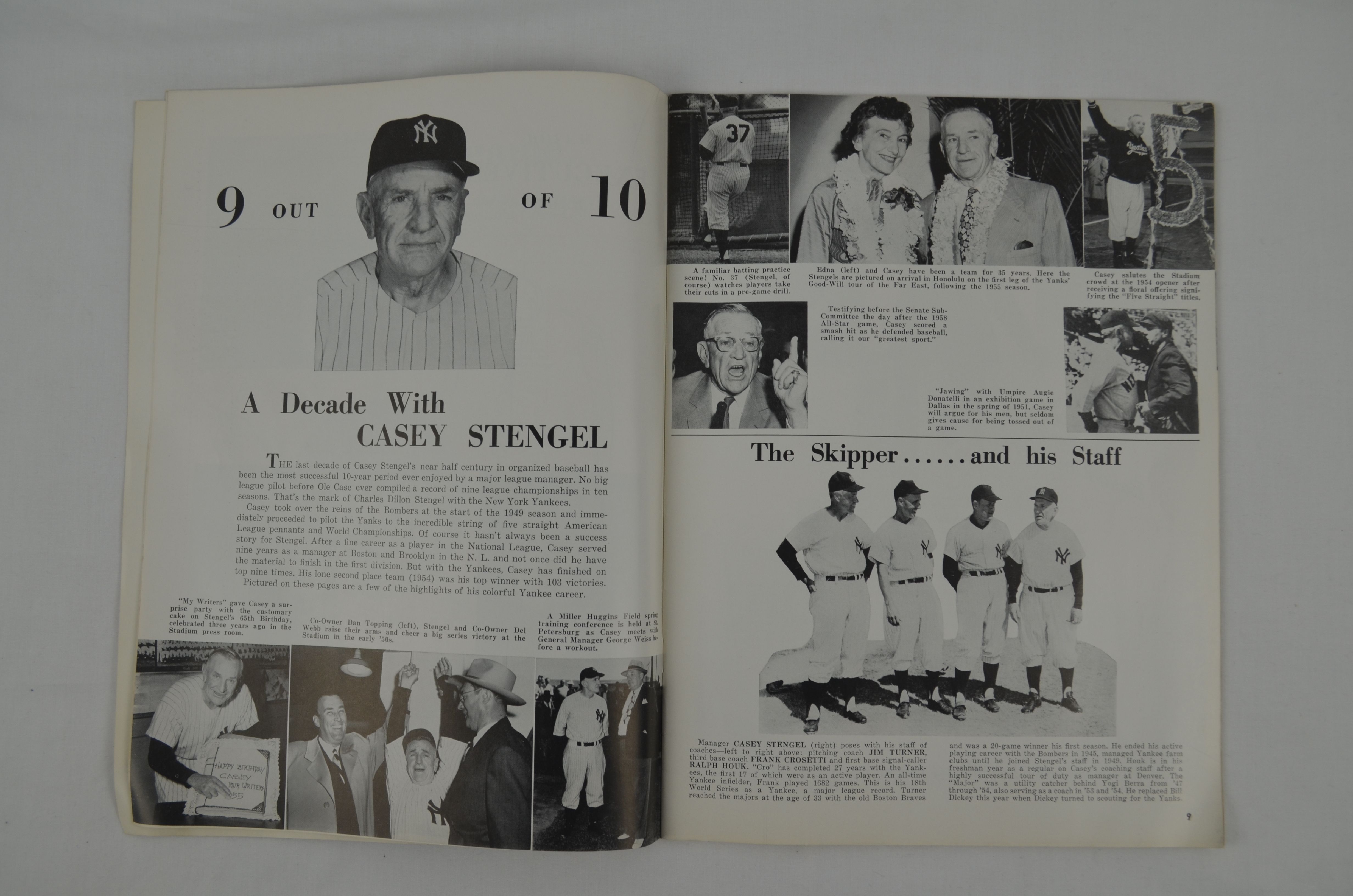 Sold at Auction: 1958 World Series Program Yankees Vs. Braves