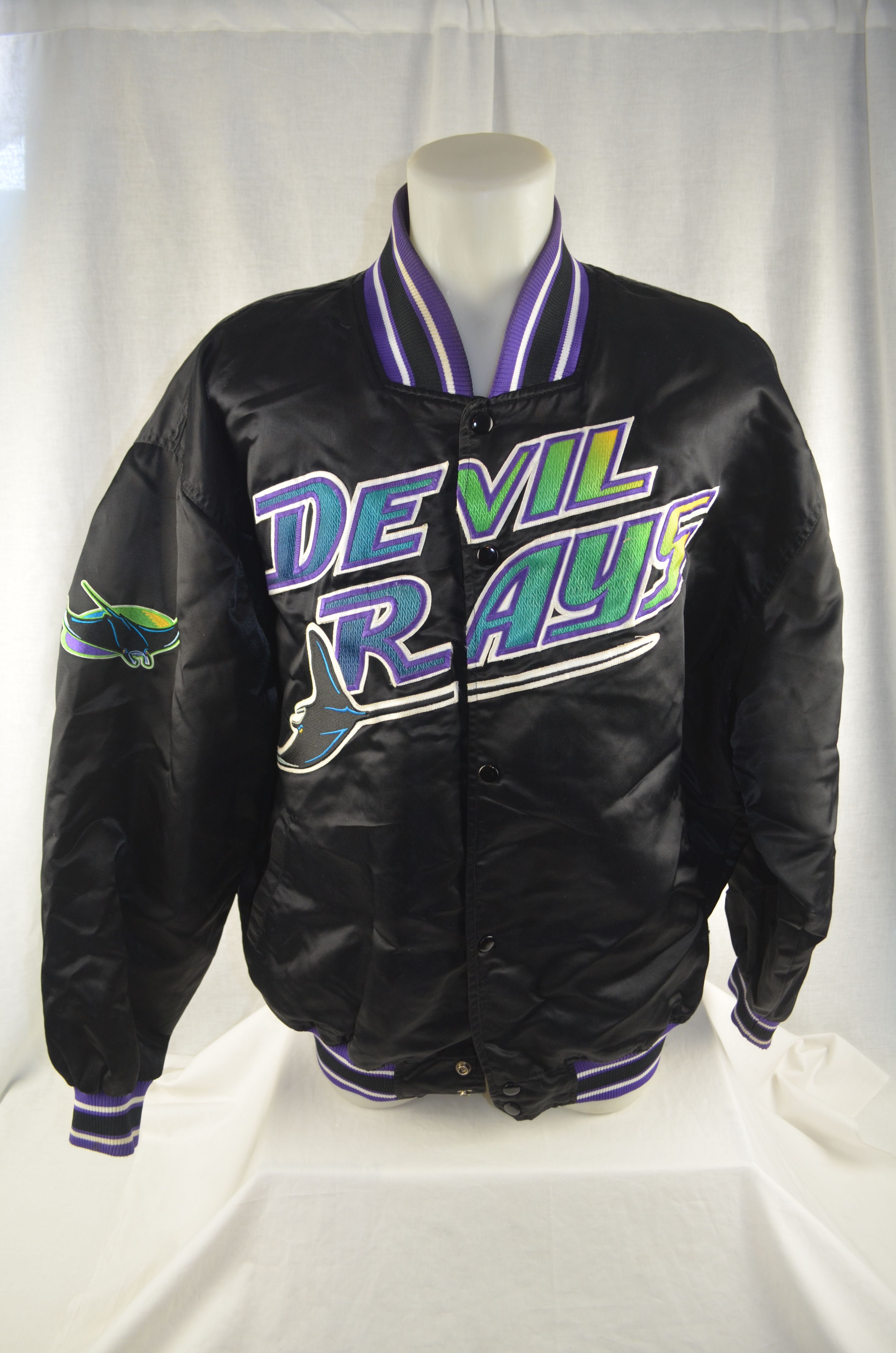Lot Detail - Pat Burrell Tampa Bay Devils Rays Dugout Jacket w/Medium Use