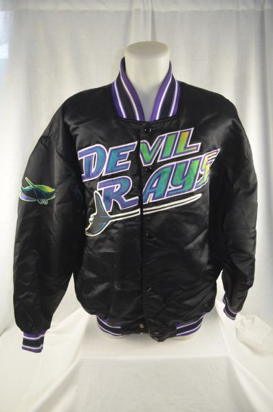 Pat Burrell Tampa Bay Devils Rays Dugout Jacket w/Medium Use