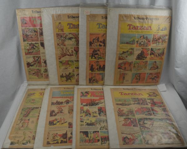 Vintage Collection of 8 Tarzan Comic Strips From 1932 by Edgar Rice Burroughs