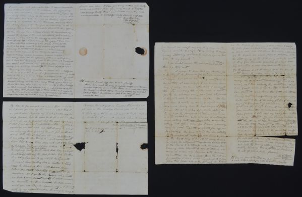 War of 1812 Lengthy Hand Written Letters