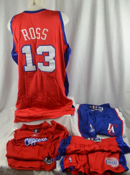 Quinton Ross 2004-05 LA Clippers Professional Model Uniform & Warm Up Suit w/Medium Use 