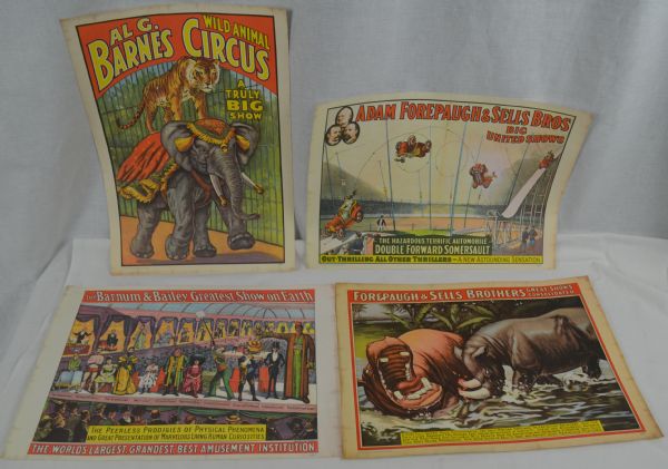 Barnum & Bailey 1960 Collection of 4 Advertising Posters