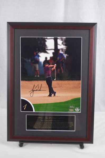 Tiger Woods Autographed Top 10 Shots #1 LE Framed Photo UDA