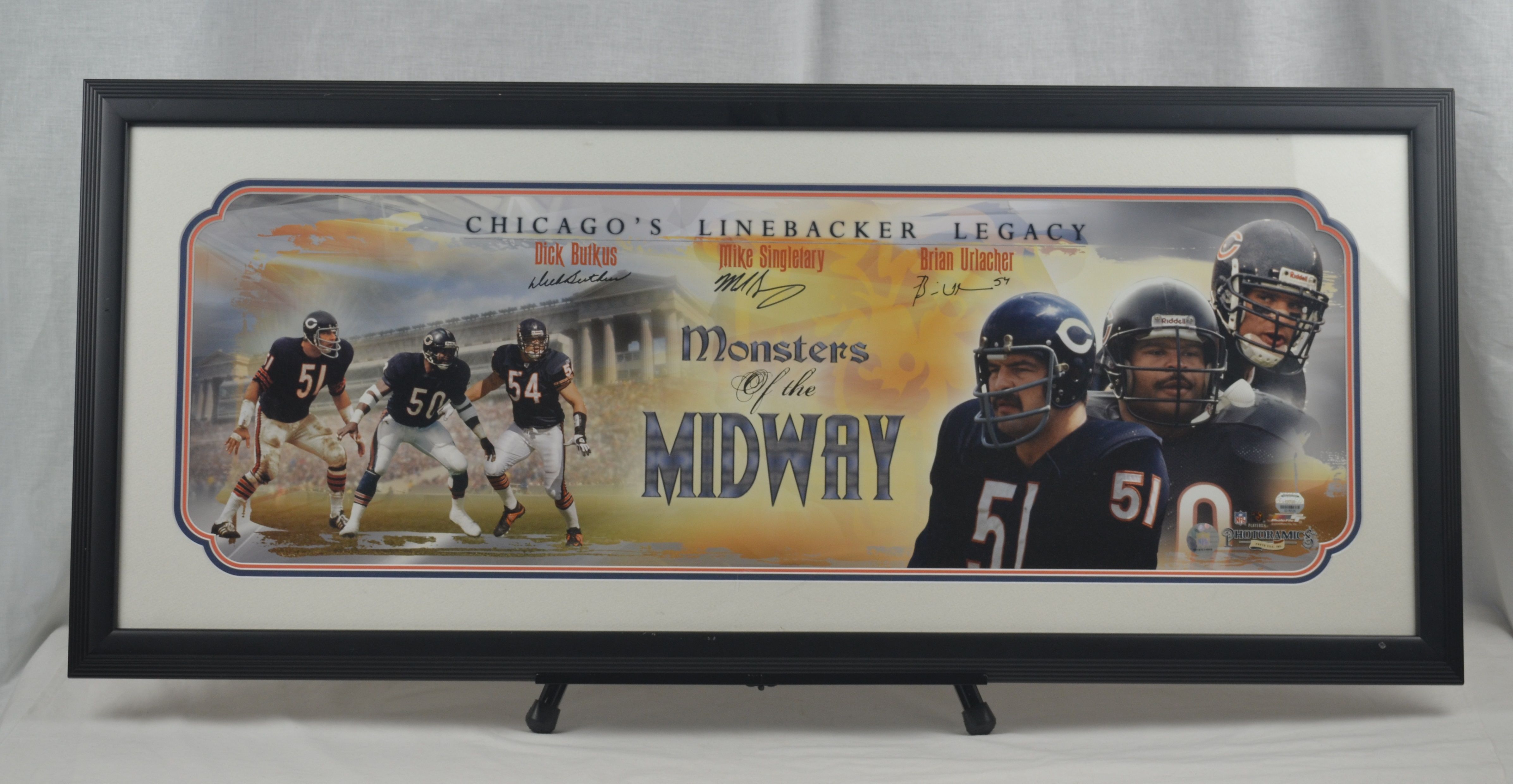 Butkus, Singletary & Urlacher Autographed Bears Monsters of the