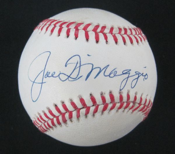 Joe DiMaggio Autographed Bobby Brown Baseball