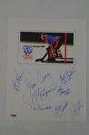 1980 Team Signed Hockey Sheet w/Herb Brooks