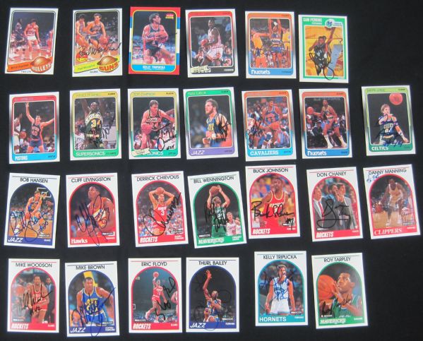 NBA Autographed Basketball Card Collection