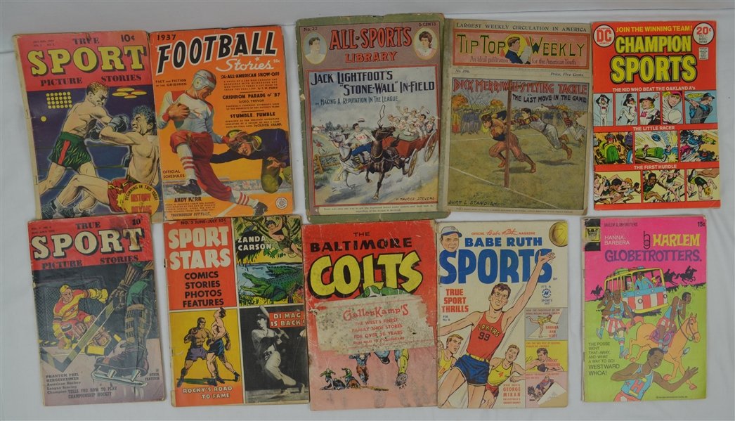 Vintage 1950s-1960s Collection of 10 Multi Sport Magazines 