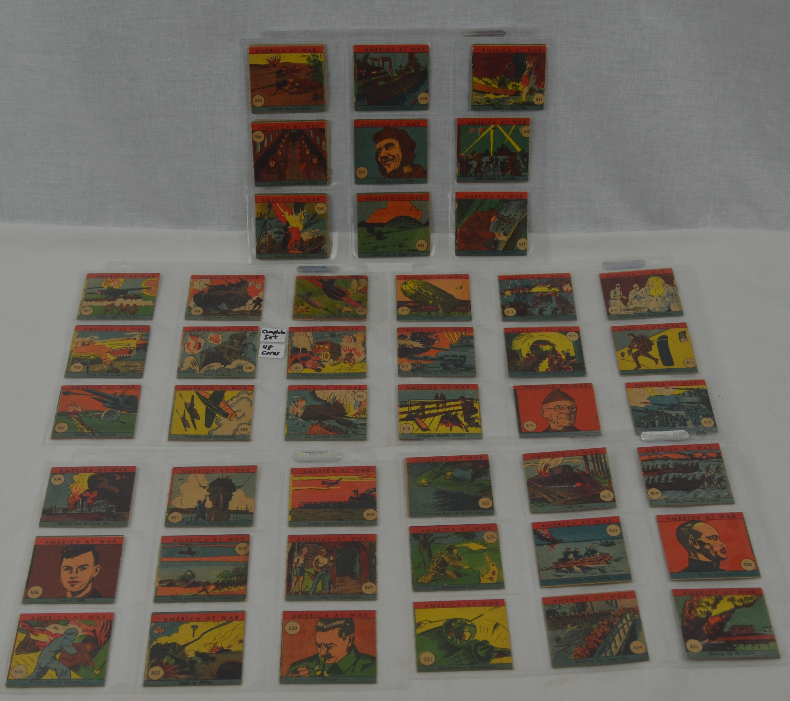 Lot Detail - America at War 1942 R12 Complete Card Set Printed by W. S ...