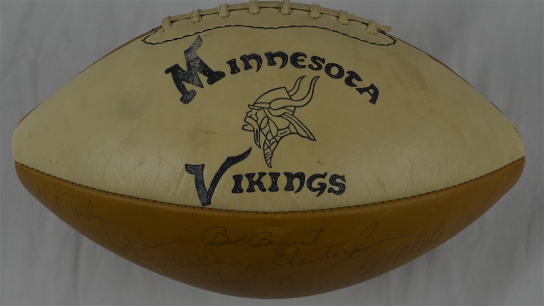 Minnesota Vikings Team Signed Football w/37 Signatures 