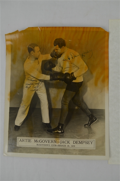 Lot Detail - Jack Dempsey Rare Autographed & Inscribed 8x10 Photo