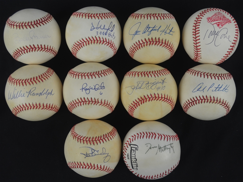 New York Yankees Collection of 10 Autographed Baseballs