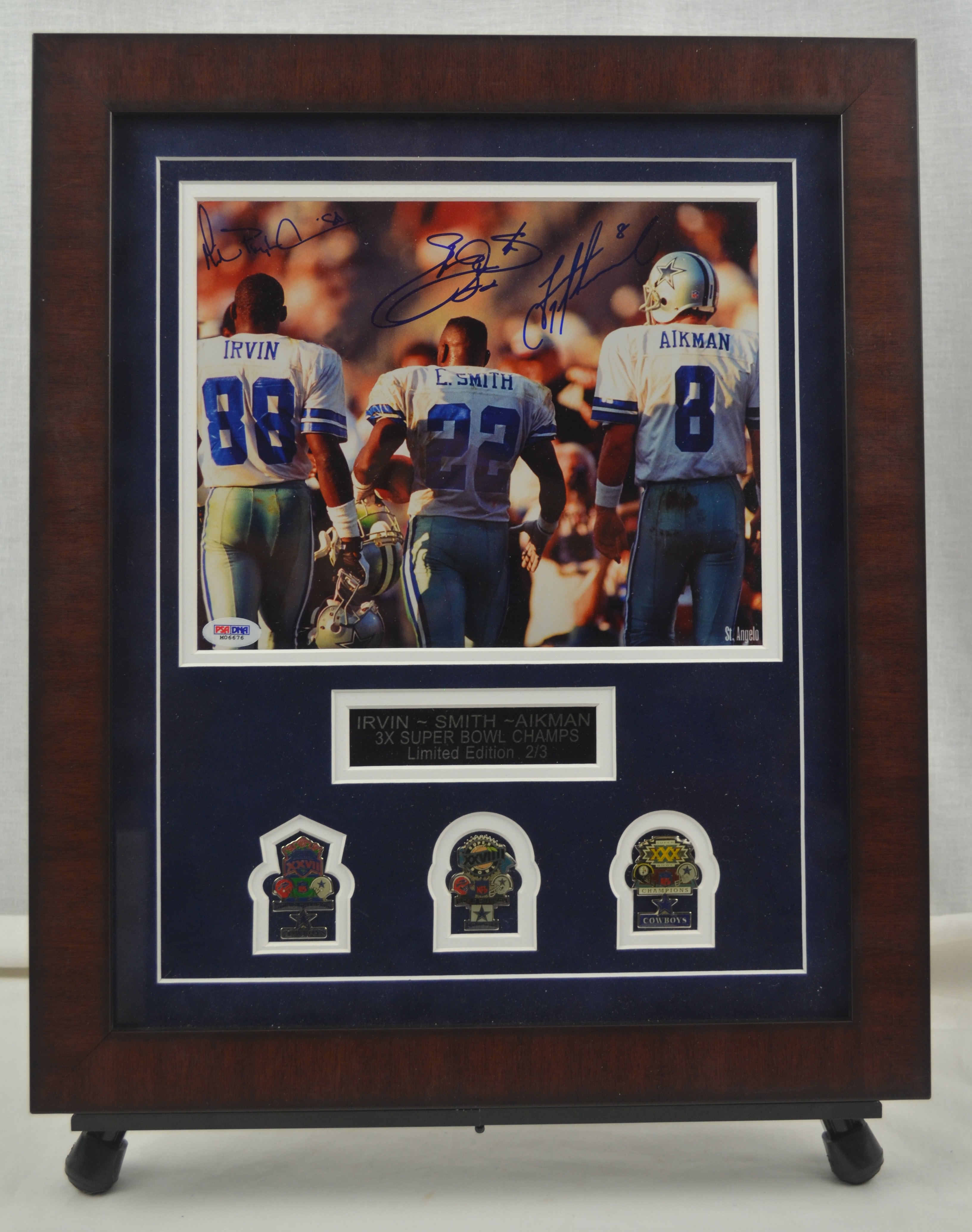 Sold at Auction: Troy Aikman, Emmitt Smith, & Michael Irvin Signed