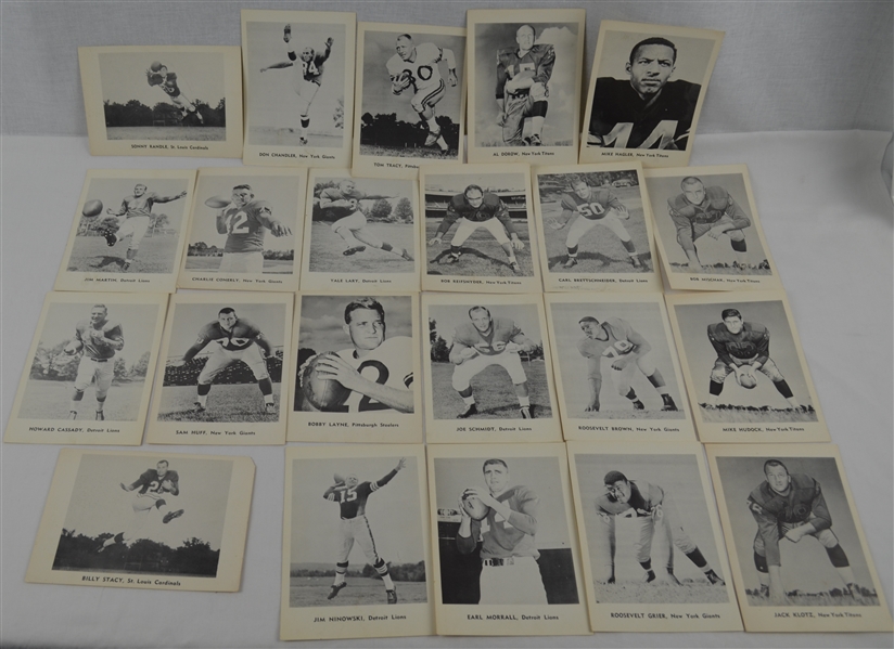 Vintage 1960s Collection of 22 NFL Players Photos