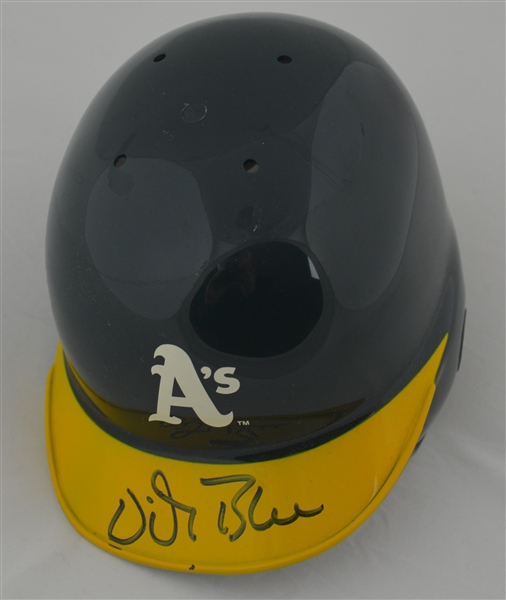 Vida Blue Autographed Oakland As Mini Helmet