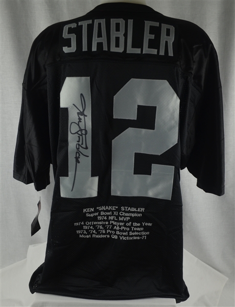 Ken Stabler Autographed Oakland Raiders Jersey