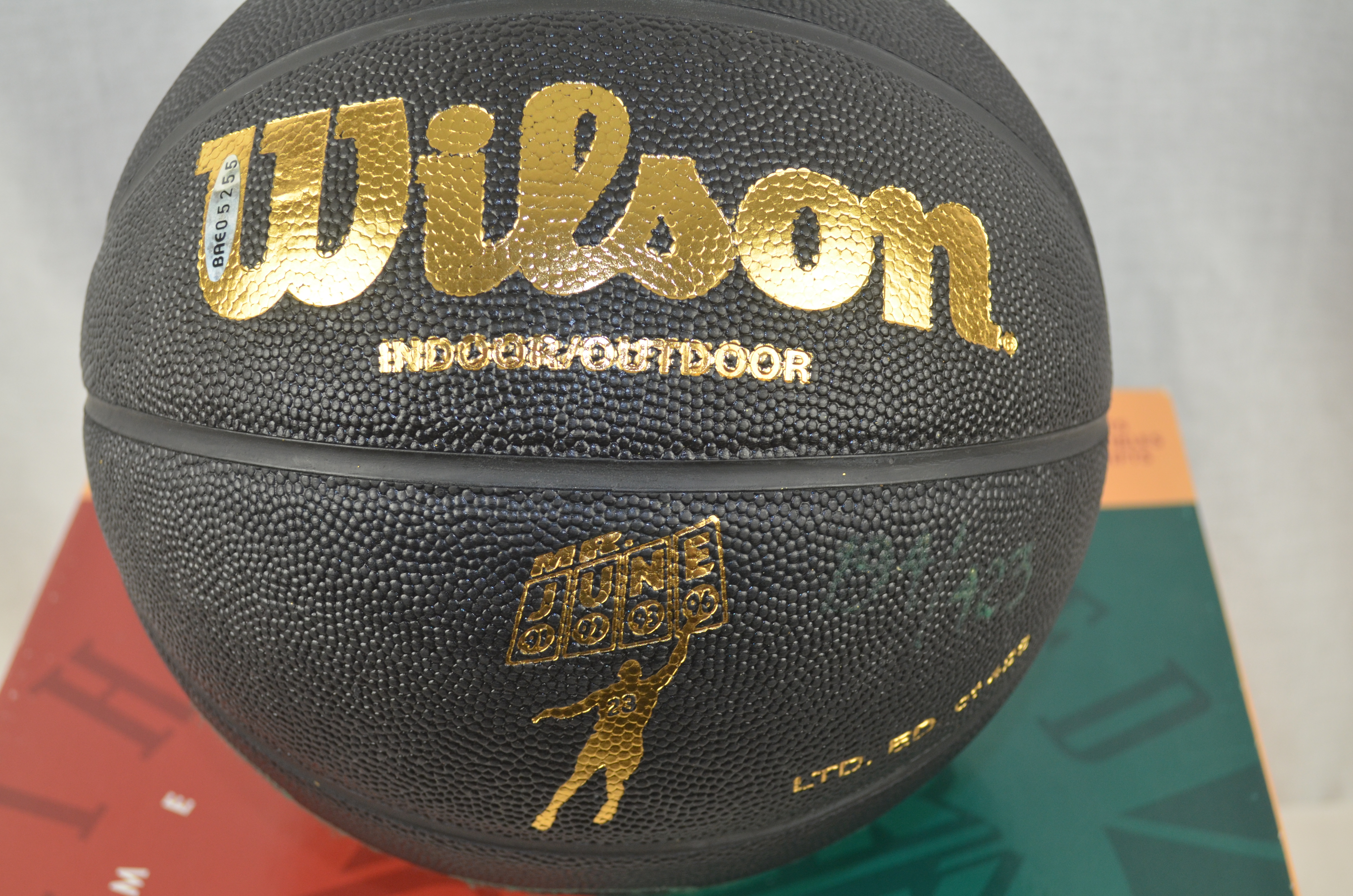 Michael Jordan Signed Framed Painted Chicago Bulls Mr June Basketball –  Super Sports Center