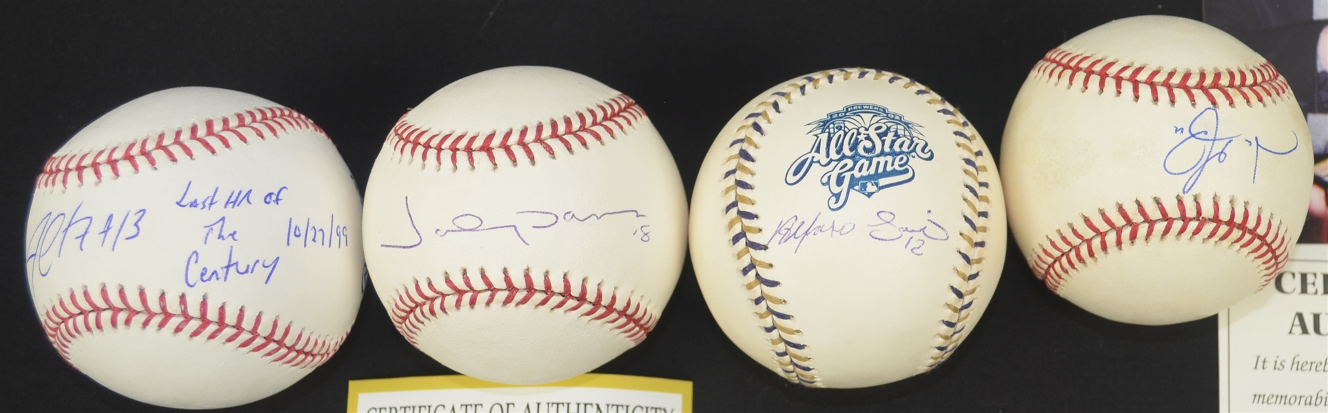 New York Yankes Lot of 4 Autographed Baseballs