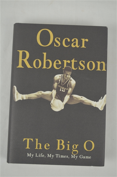 Oscar Robertson Autographed "The Big O" Hard Cover Book