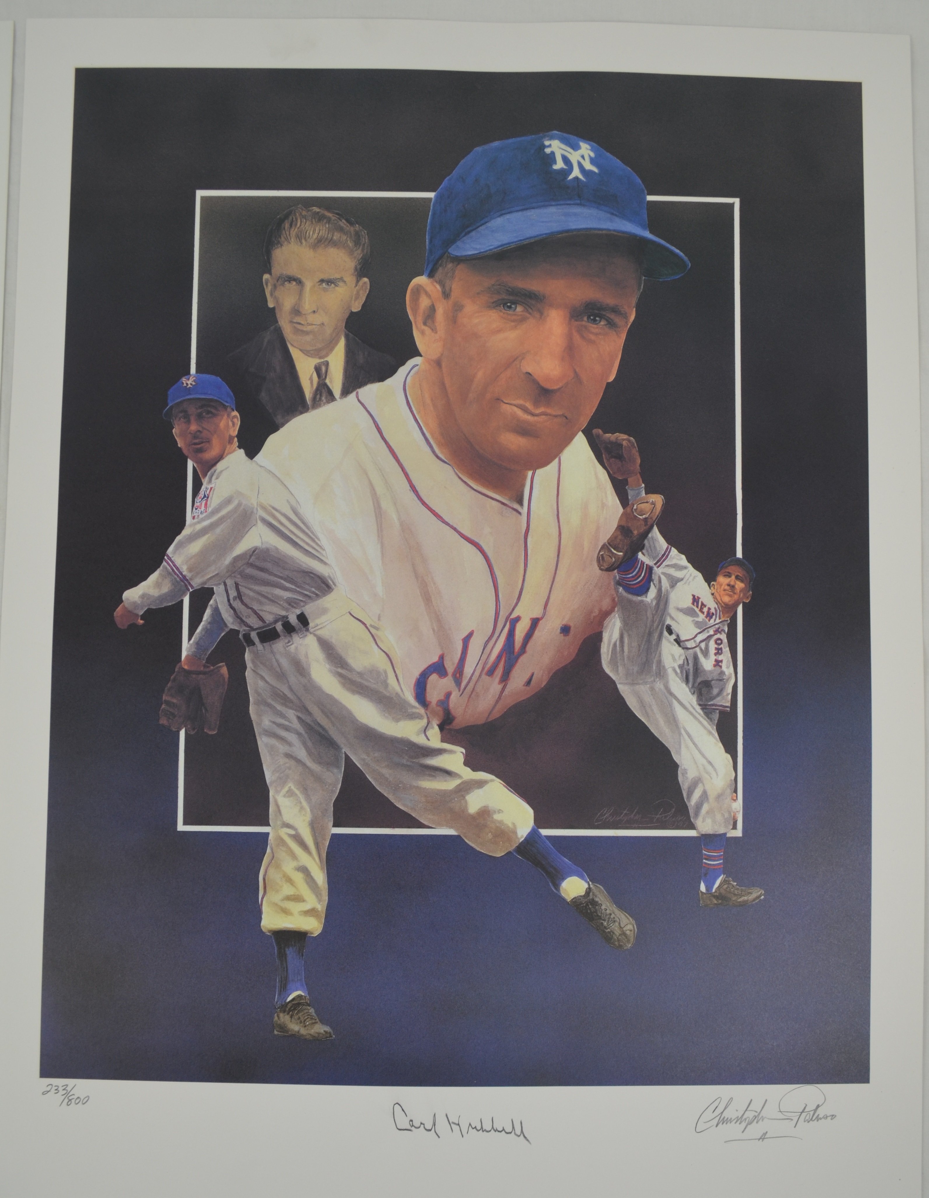 Lot Detail - Carl Hubbell Signed Charles Paluso Limited Edition Lithograph