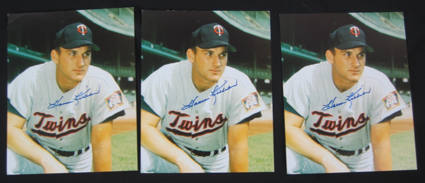 Harmon Killebrew Lot of 3 Autographed 8x10 Photos