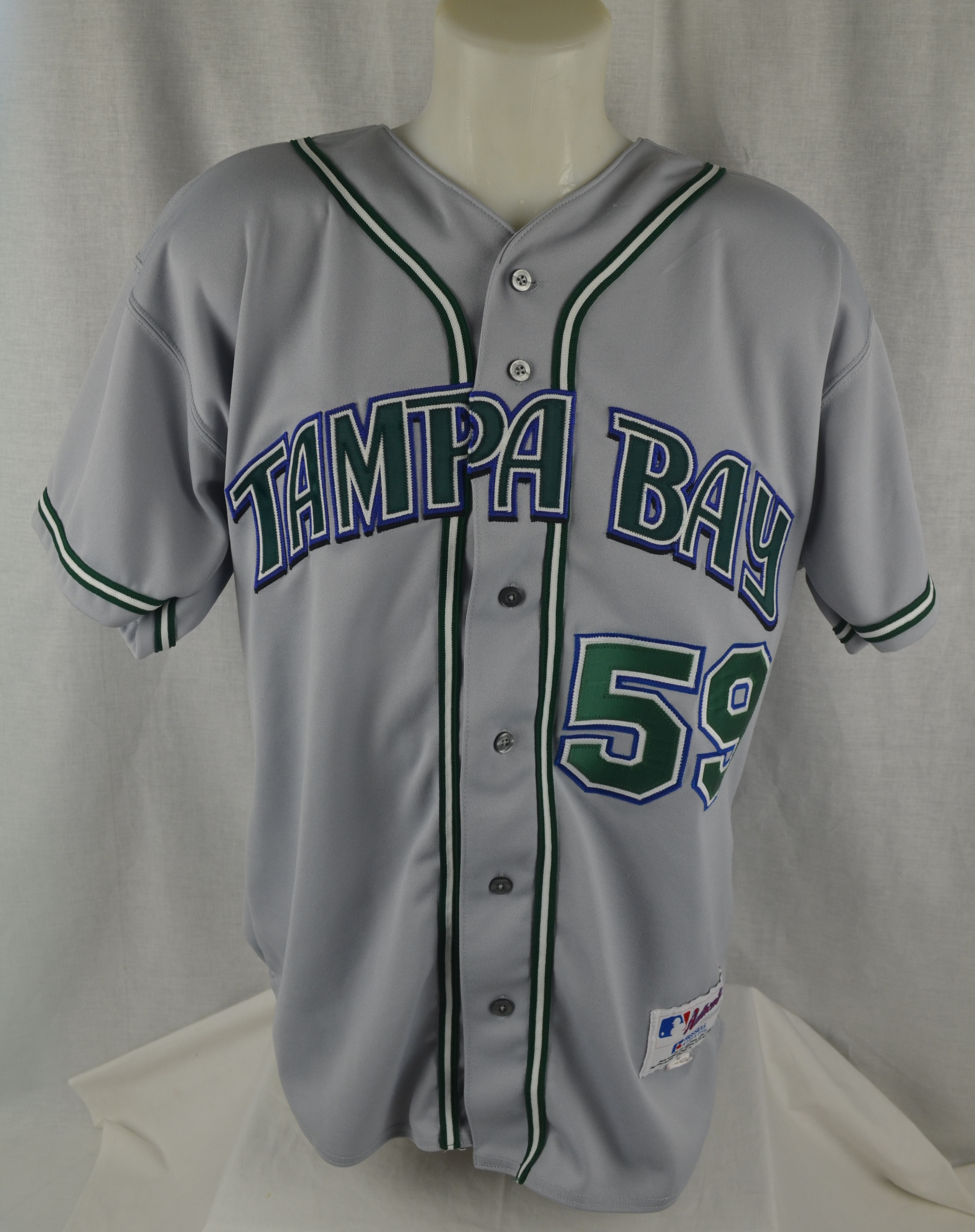 Lot Detail - Jorge Cantu c. 2005-06 Tampa Bay Devil Rays Professional Model  Jersey w/Light Use