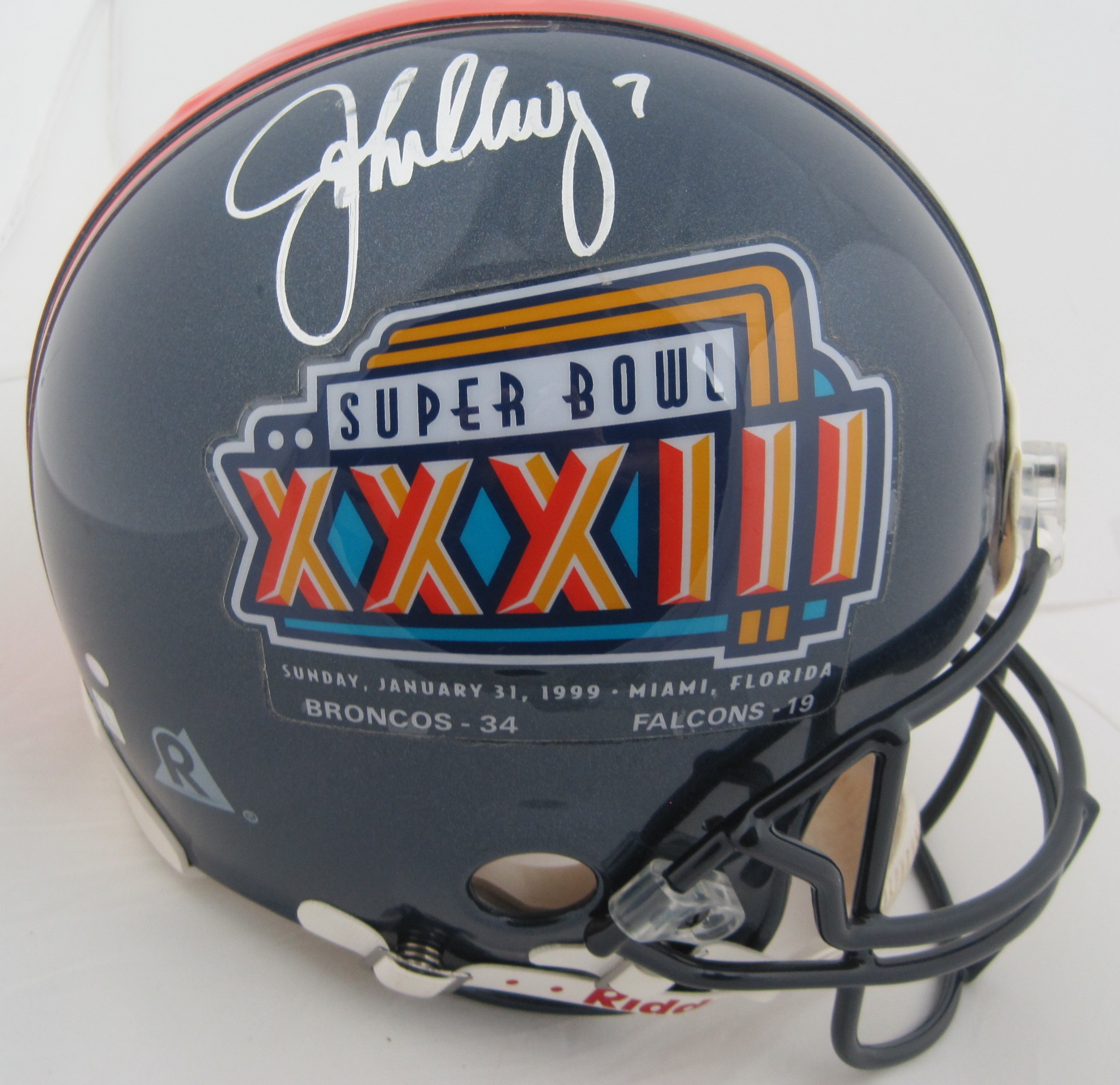 Signed John Elway / Terrell Davis Denver Broncos Super Bowl XXXII