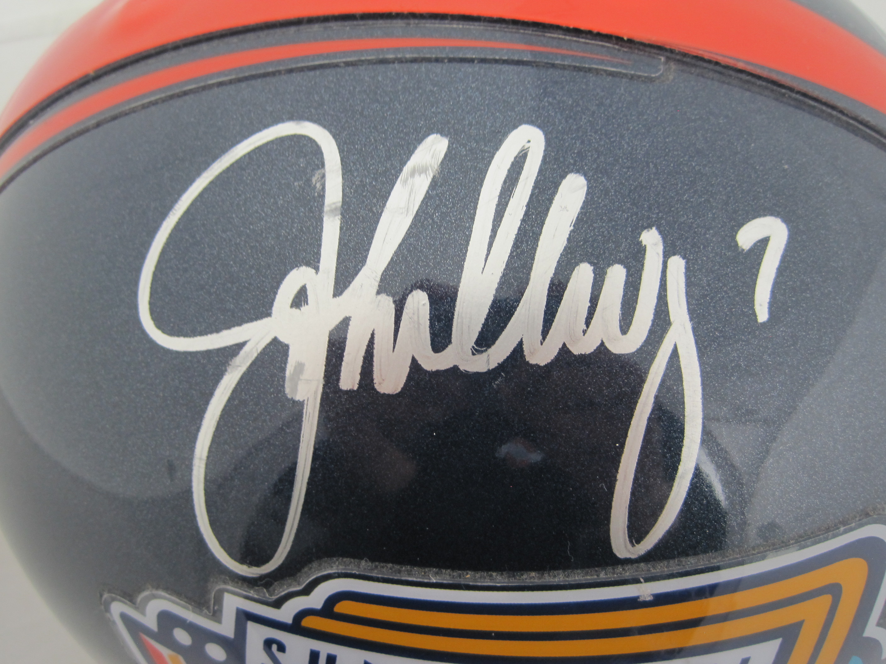 John Elway Signed Superbowl 33 Football With Photo – All In Autographs