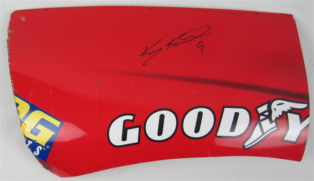 Kasey Kahne 2004 Rookie Autographed Race Used Fender & Photos