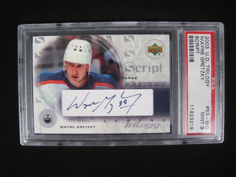 Lot Detail - Wayne Gretzky Game Used & Autographed Insert Cards