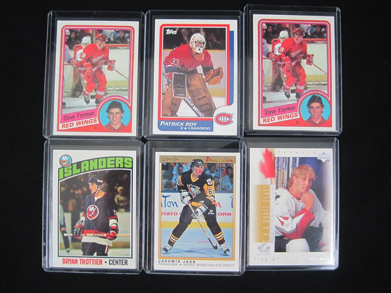 NHL Collection of 6 Rookie Cards w/Patrick Roy