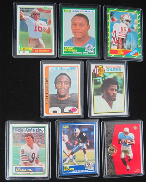 NFL Collection of 8 Rookie Cards w/Joe Montana 1981 Topps RC